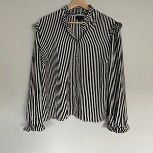 Who What Wear 1X striped blouse